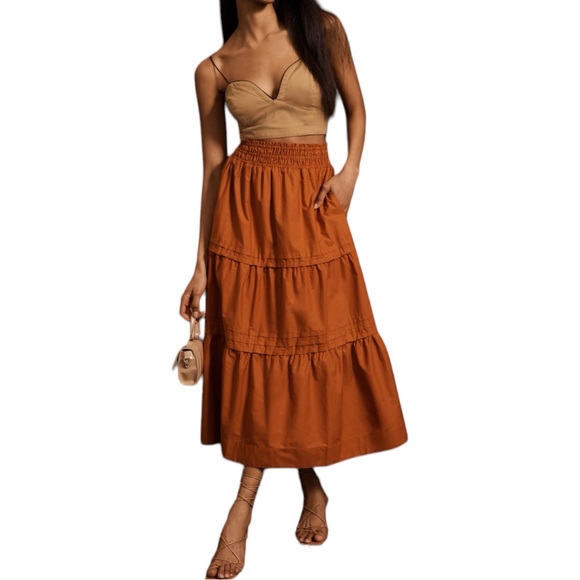 Anthropologie Dresses & Skirts - Maeve by Anthropologie Somerset Skirt Cedar M
